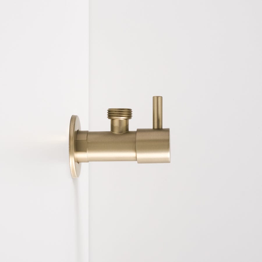 TileCloud TAPWARE Angle Valve (1/4 Turn knob) Warm Brushed Nickel