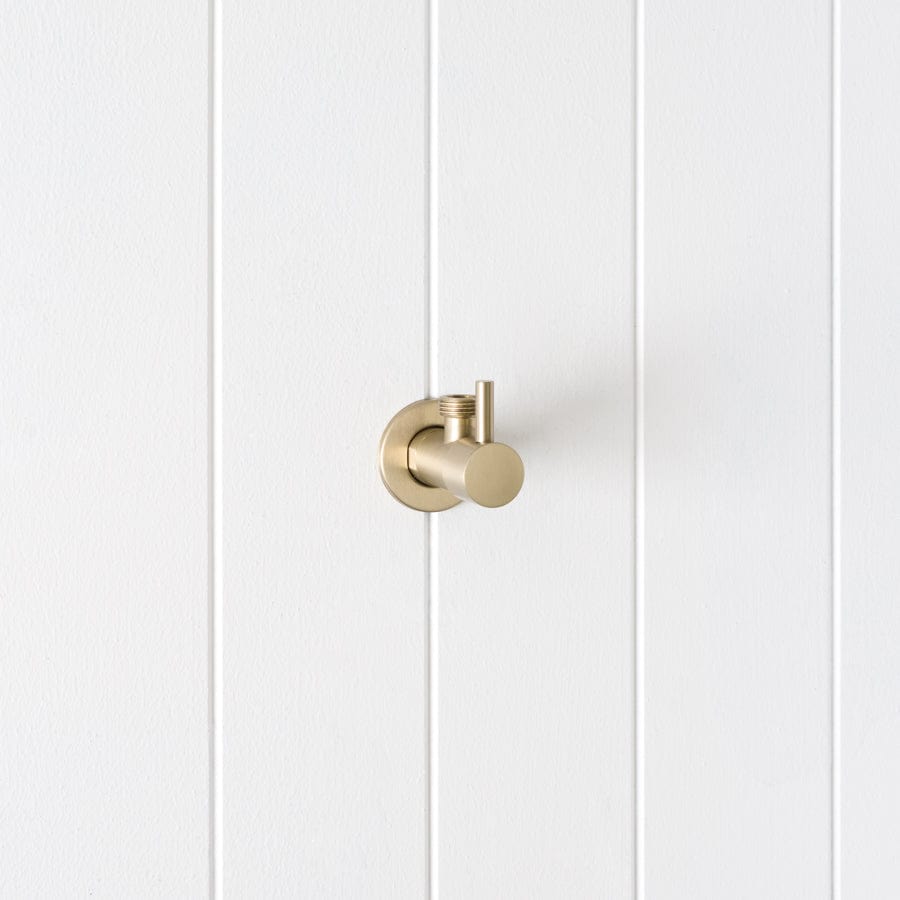TileCloud TAPWARE Angle Valve (1/4 Turn knob) Warm Brushed Nickel