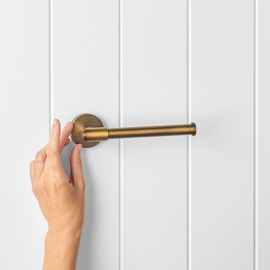 TileCloud TAPWARE Melbourne Toilet Roll Holder Antique Brass