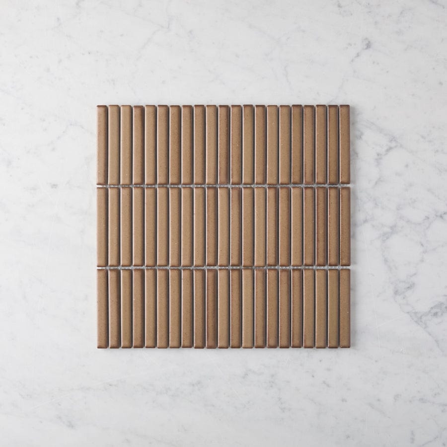 TileCloud TILE Coogee Antique Brown Matte Kit Kat Mosaic Tile