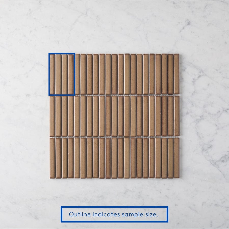 TileCloud TILE Coogee Antique Brown Matte Kit Kat Mosaic Tile
