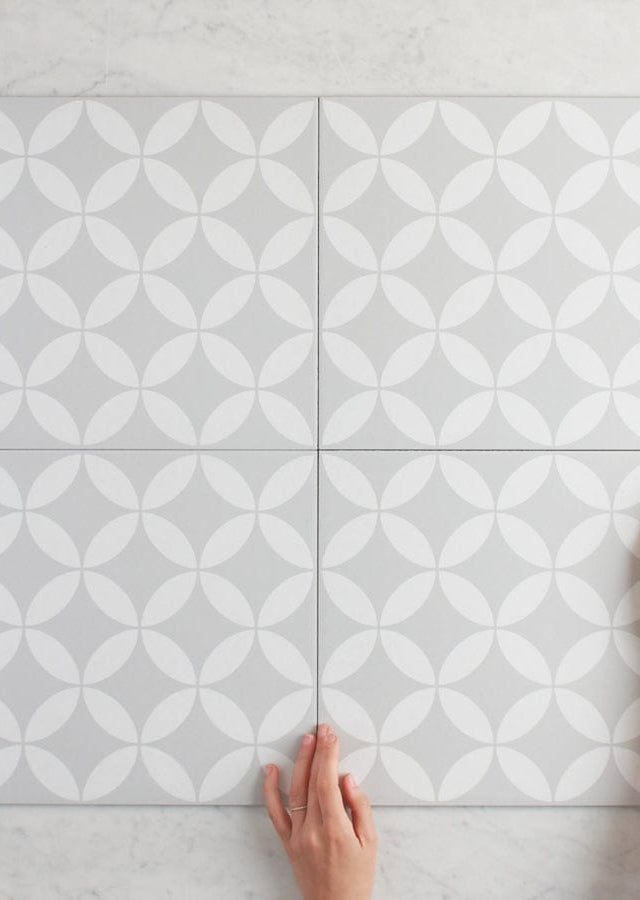 TileCloud TILE Avoca Grey Encaustic Look Tile