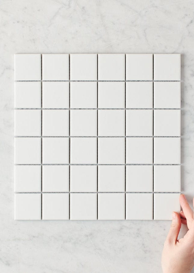Pacific Greenwood TILE Haddon White Matte Medium Square Tile
