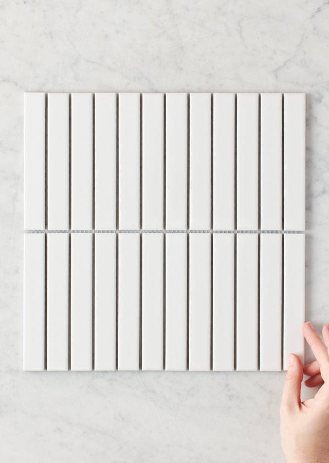 Brunswick white gloss kit kat tiles