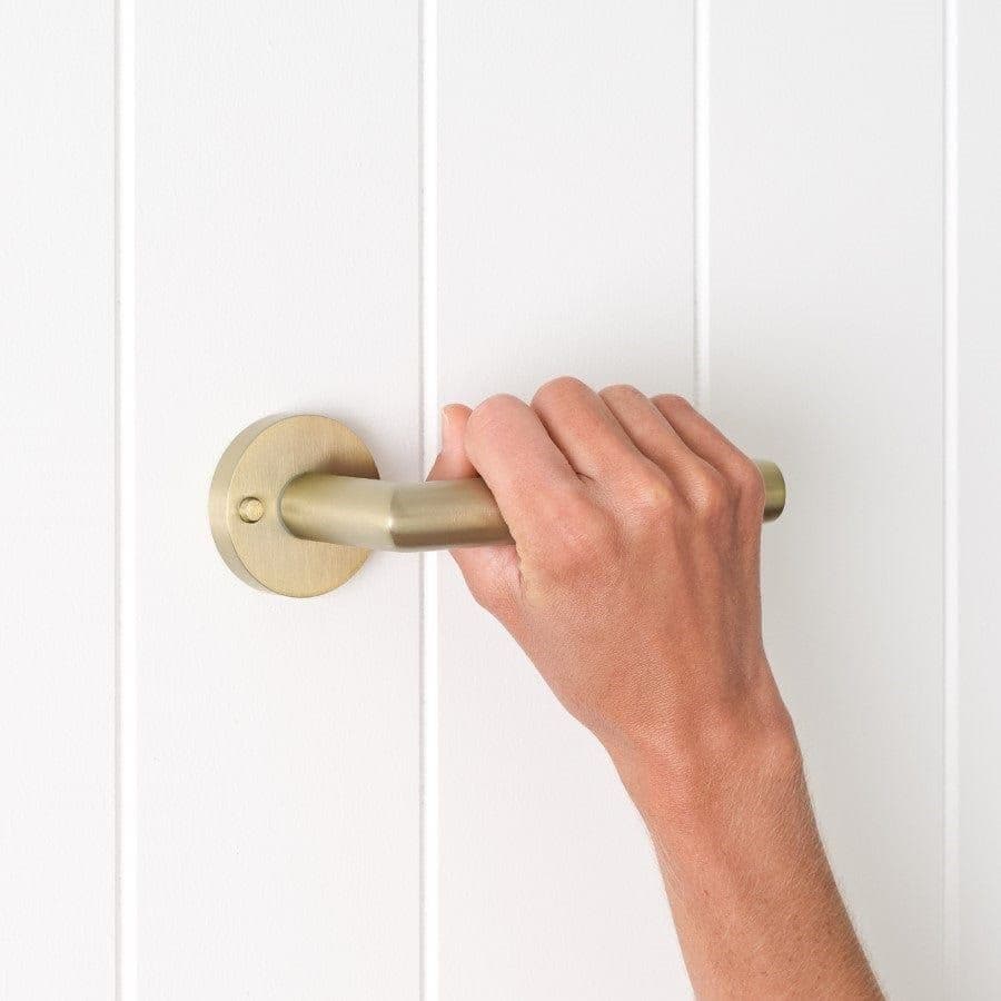 Sydney Door Handle with Lock Warm Brushed Nickel