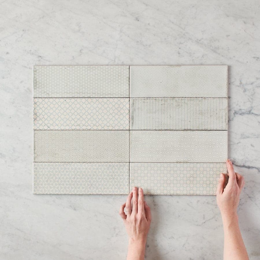 Lennox Head Gloss Green Pattern Tile