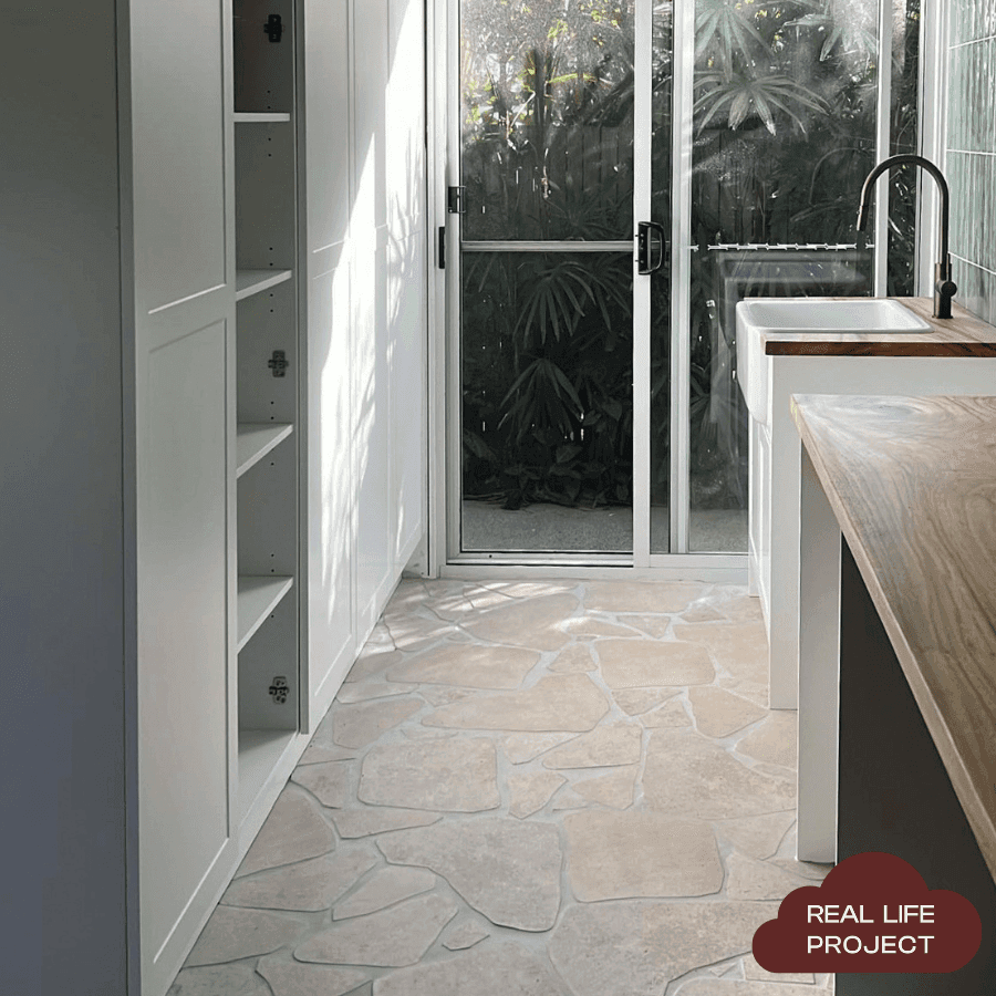 Clovelly Travertine Look Crazy Paving Tile