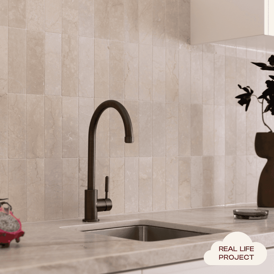 Melbourne Round Kitchen Mixer Antique Brass