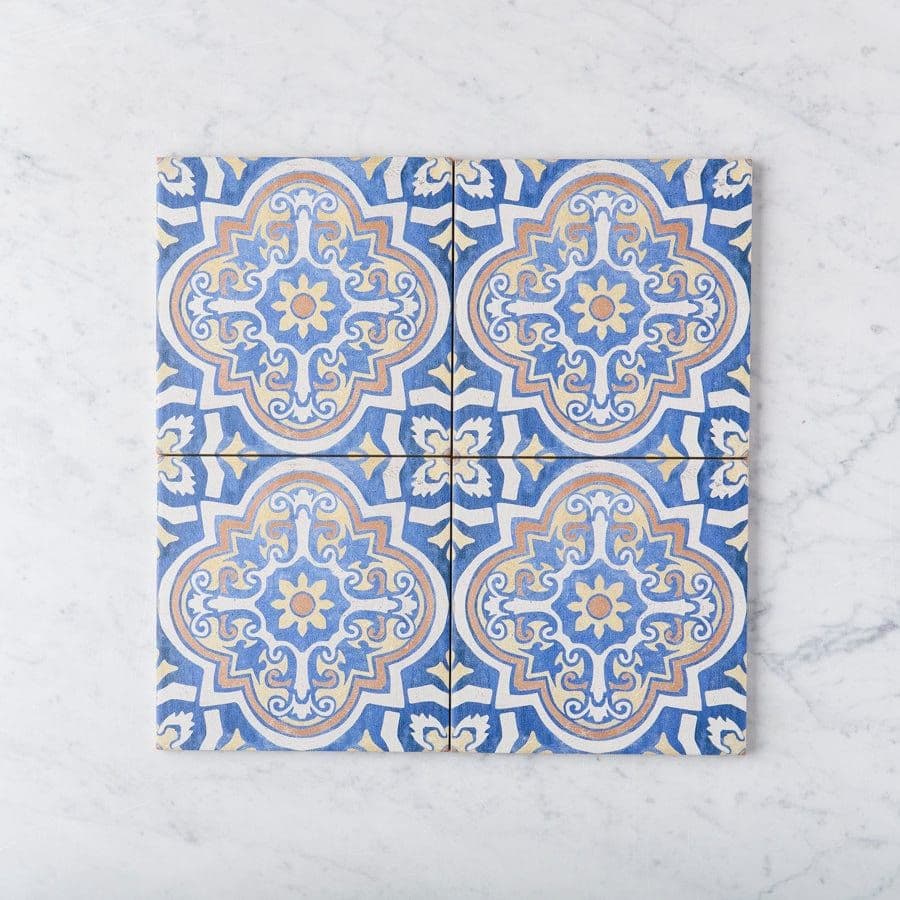 Cowra Blue Encaustic Look Tile