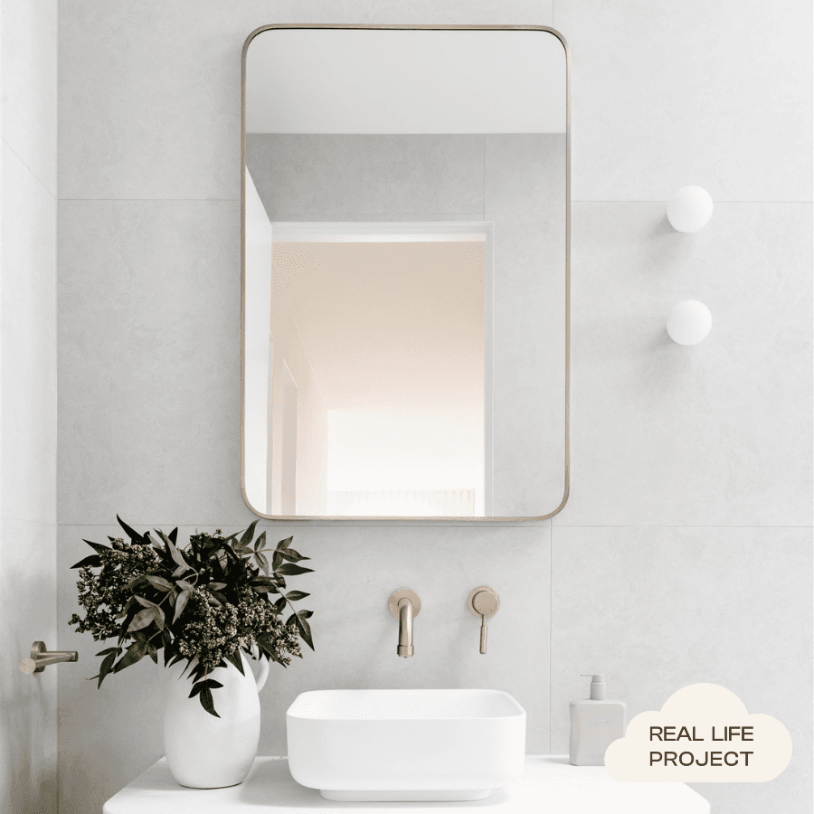 Rectangular Mirror Cabinet Warm Brushed Nickel