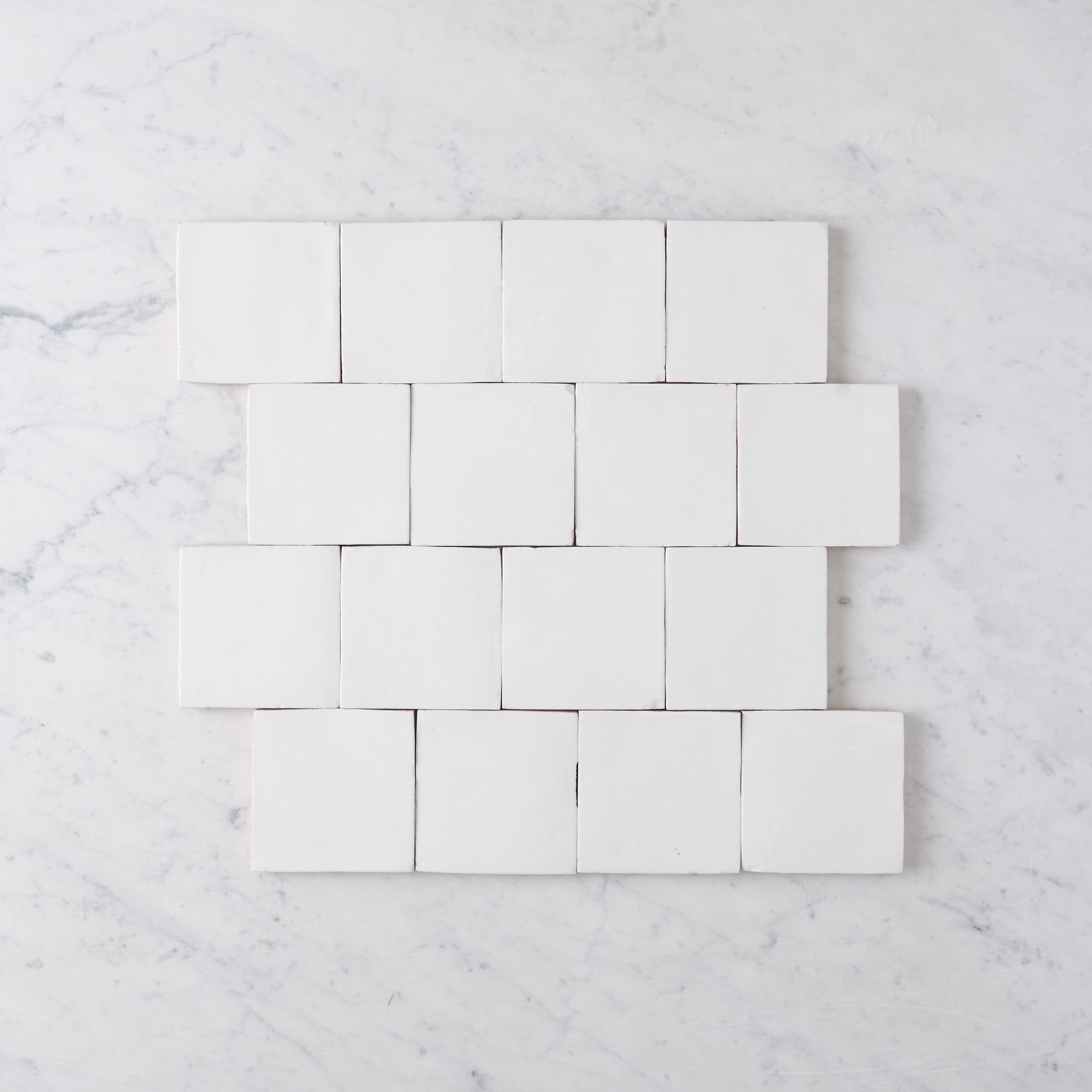 Noosa Gloss Zellige White Square Tile
