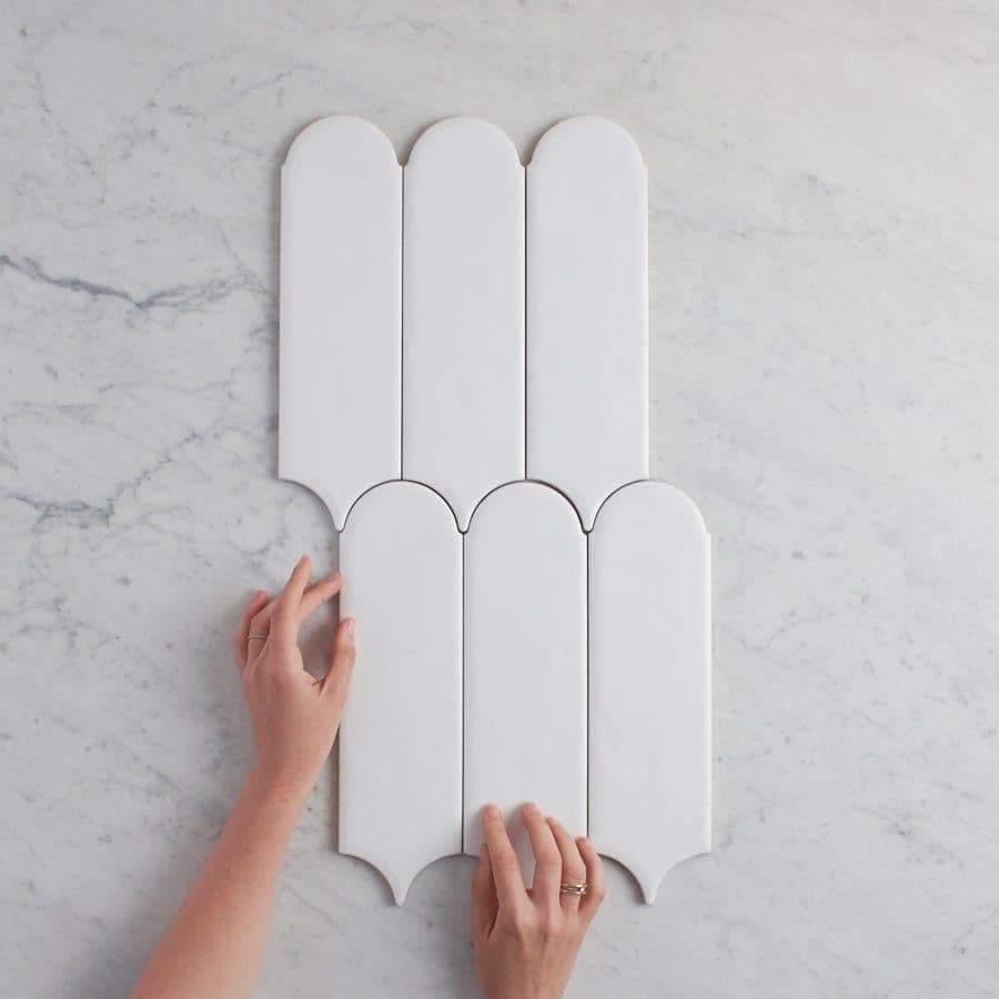 Fitzroy Gloss White Feather Tile