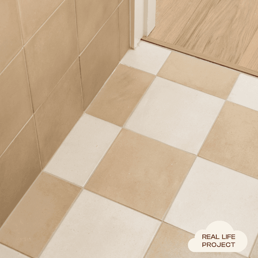 Tamarama Checkerboard Beige & Cream Tile