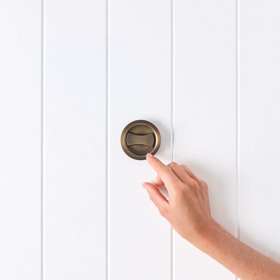 Sliding Door Lock Antique Brass