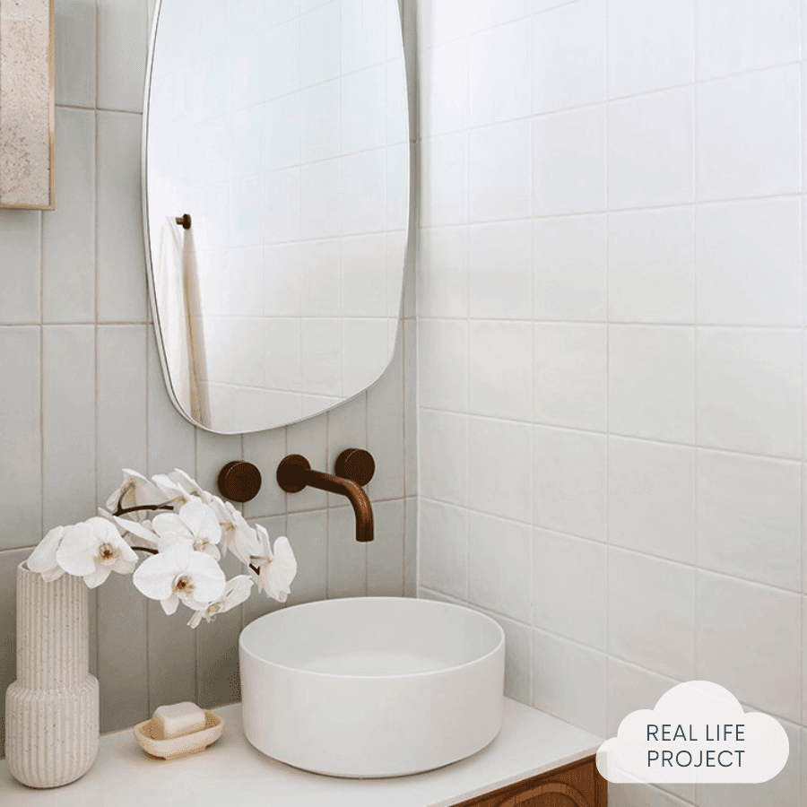 Newport Matte Large Square White Tile