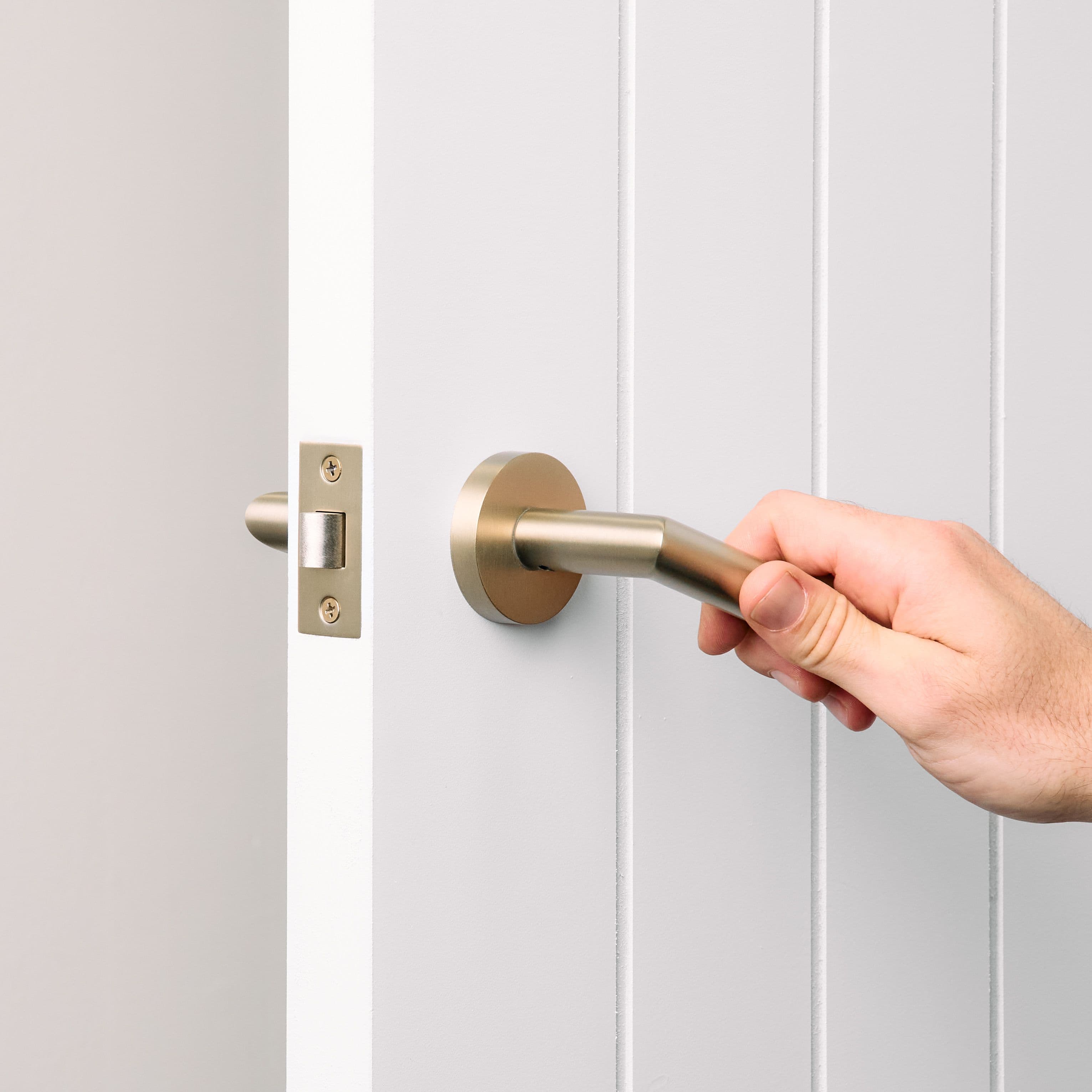 Sydney Door Handle Warm Brushed Nickel