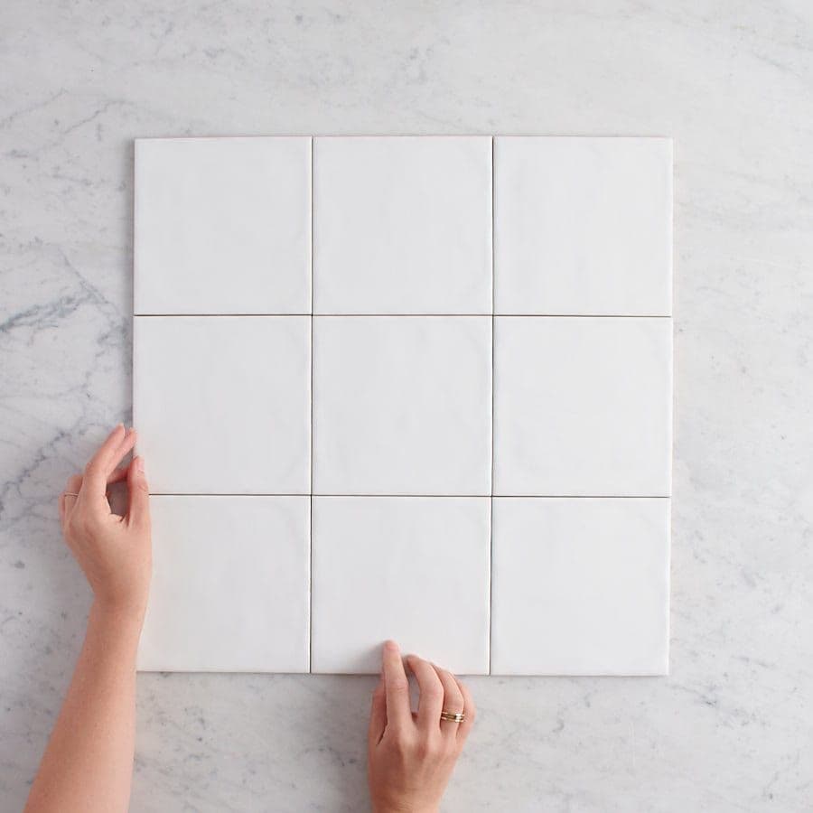 Newport Matte Large Square White Tile
