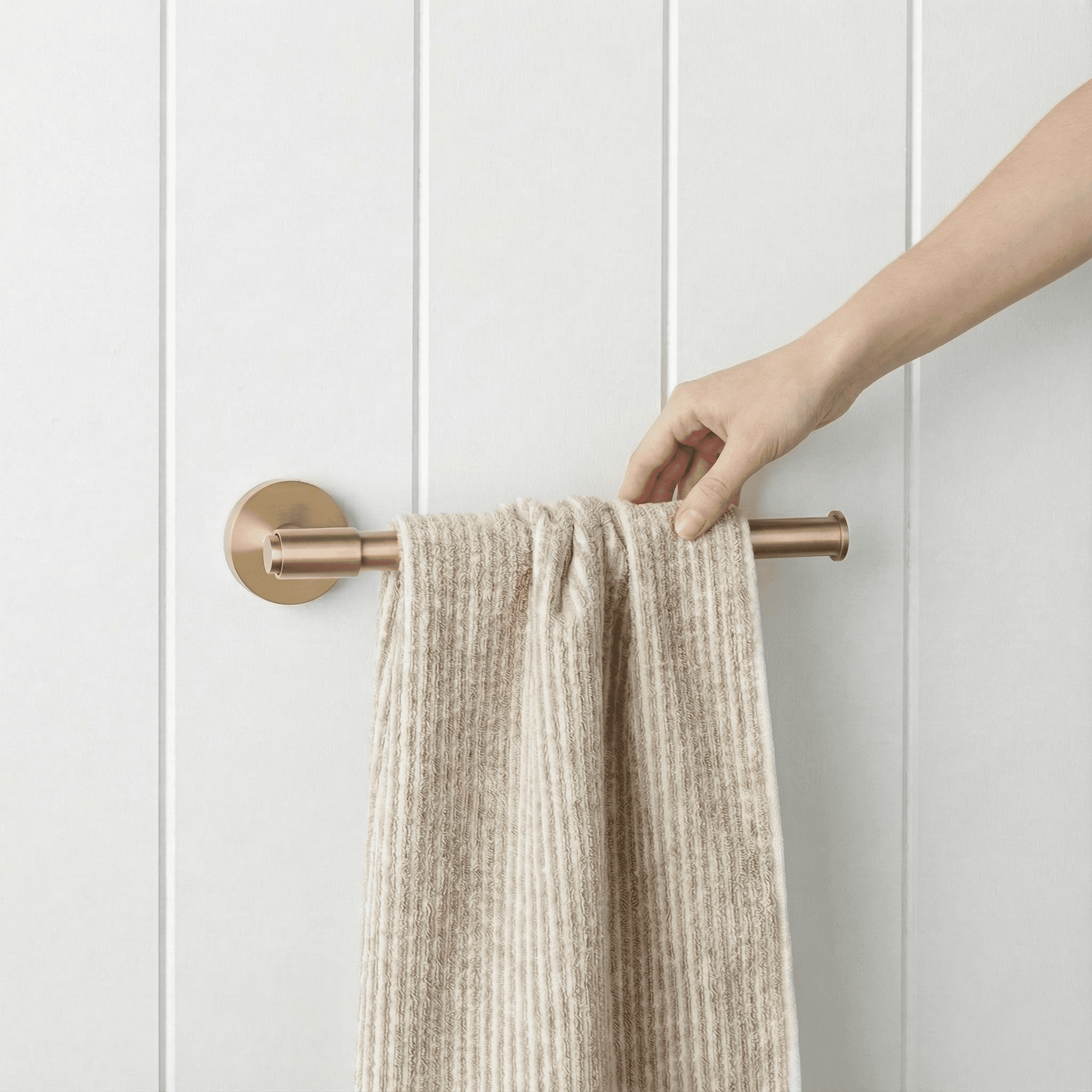 Melbourne Hand Towel Holder Warm Brushed Nickel