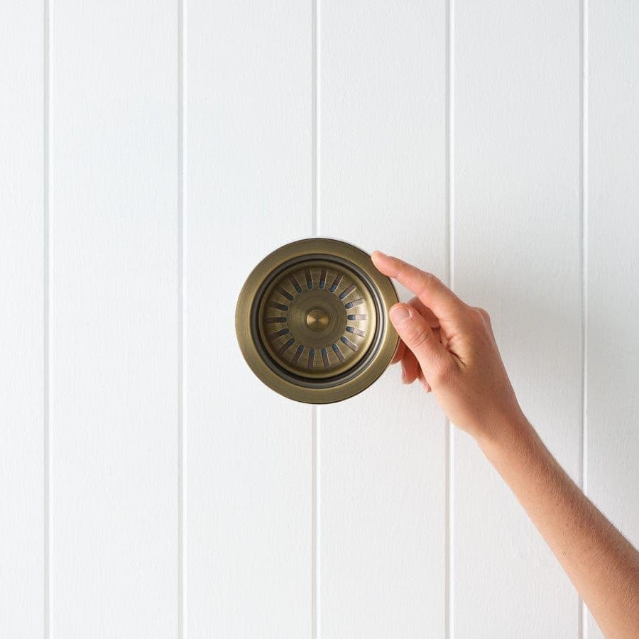 Kitchen Sink Basket Antique Brass