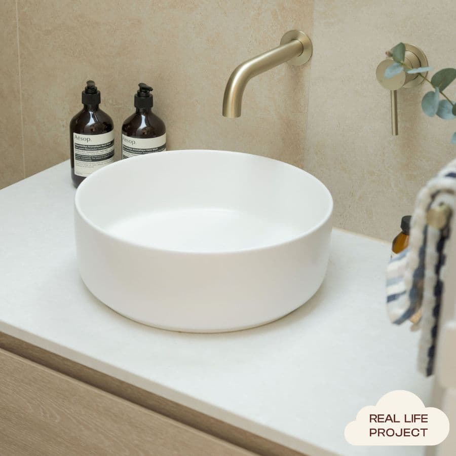 Above Counter Round Basin Matte White