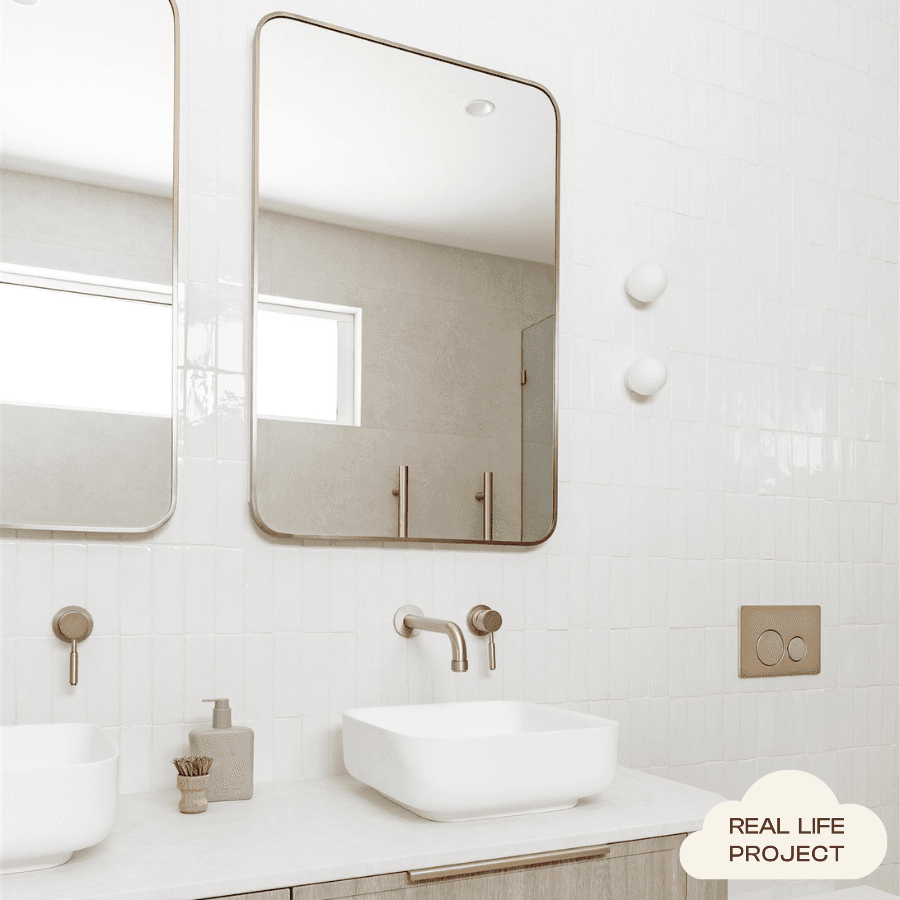 Rectangular Mirror Warm Brushed Nickel