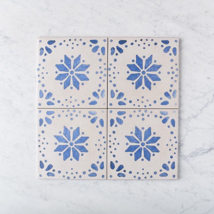 Mudgee Blue Encaustic Look Tile