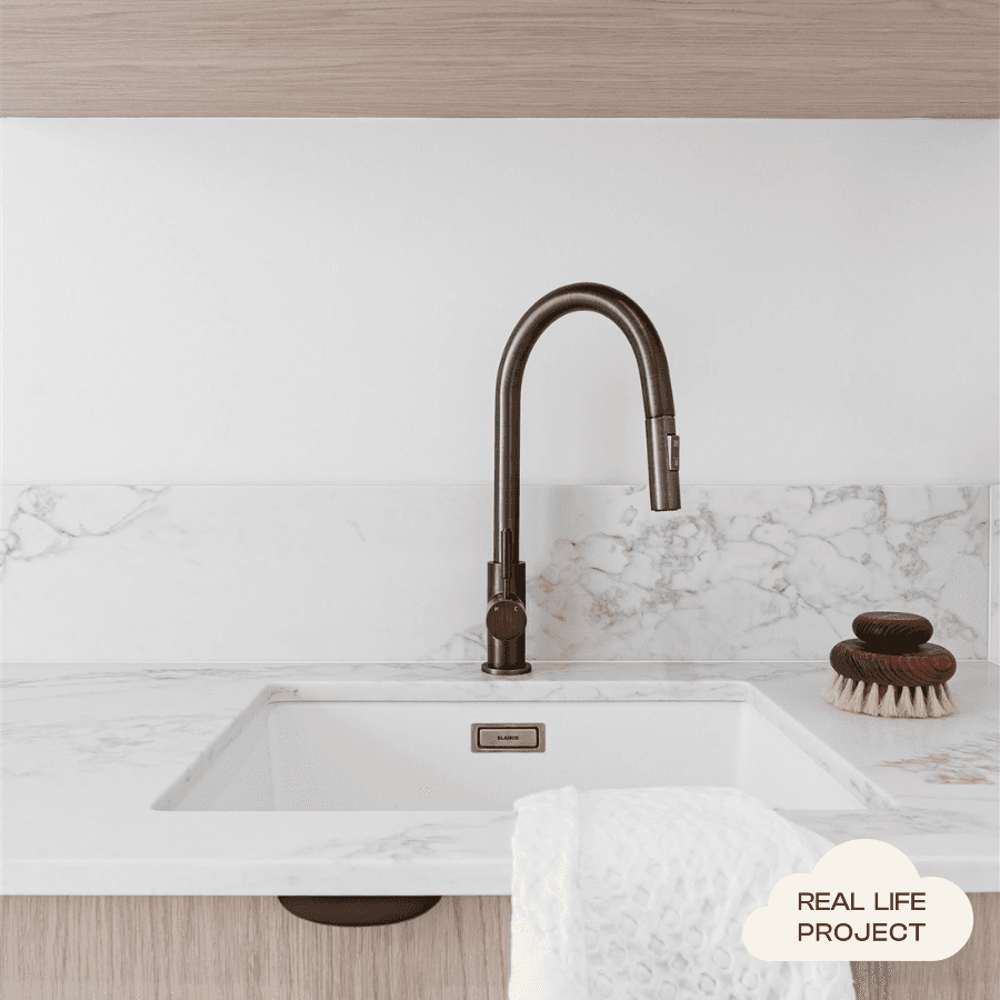 Sydney Dual Function Pullout Kitchen Mixer Antique Brass