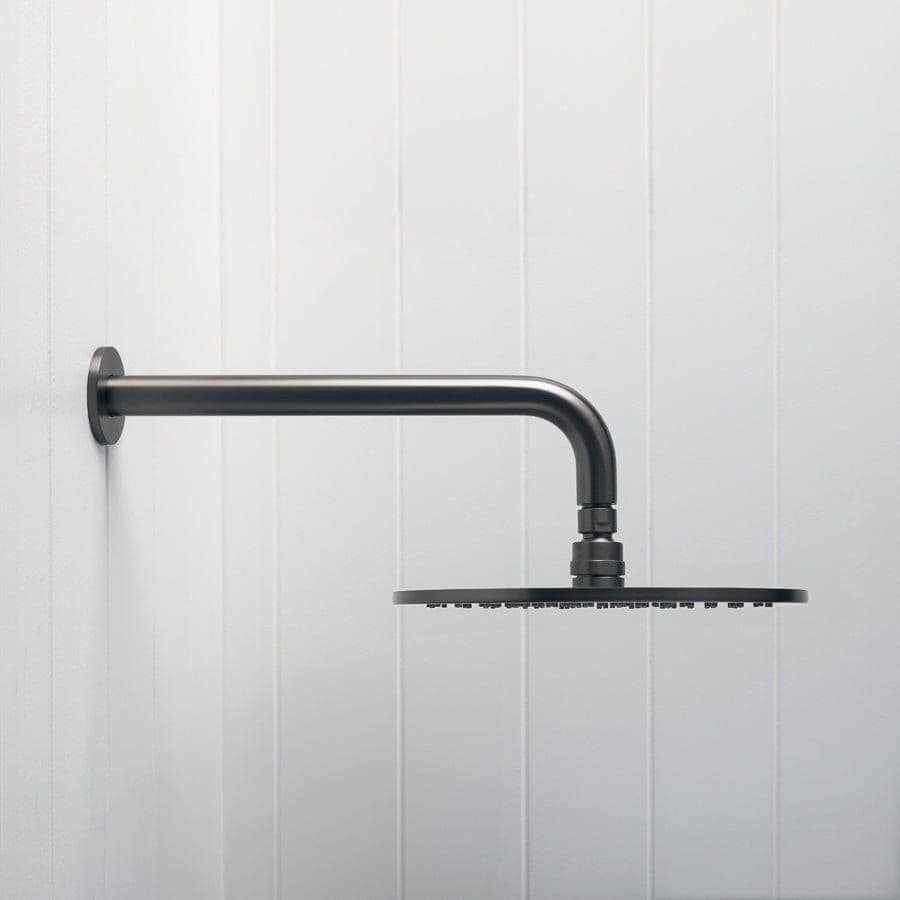 Wall Shower Arm And Head Gunmetal 250mm