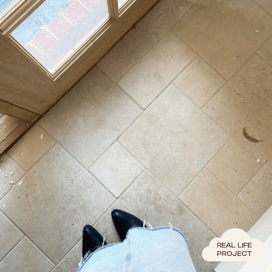 Seaforth French Pattern Travertine Look Beige Matte Tile