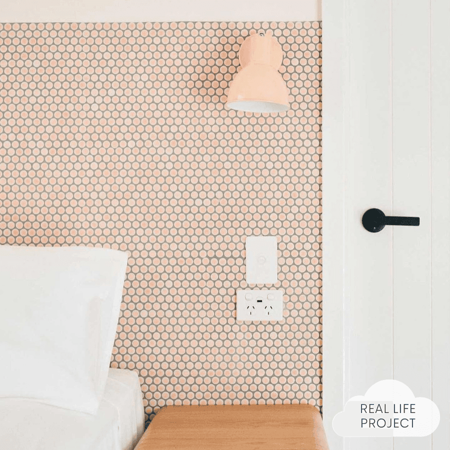 Broadwater Pink Gloss Penny Round Mosaic Tile