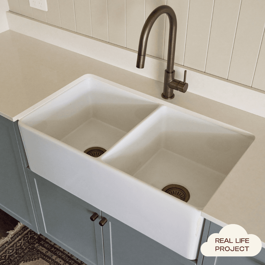 Kitchen Sink Basket Antique Brass