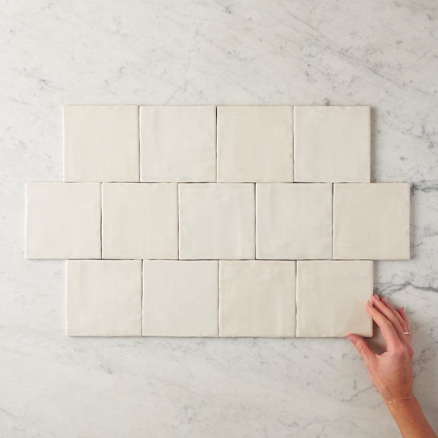 Newport Gloss Bone Mixed Square Tile
