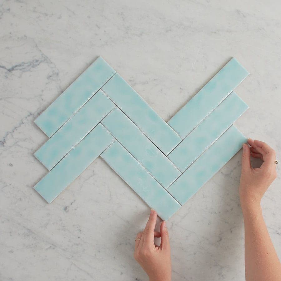 Newport Gloss Mini Subway Duck Egg Blue Tile