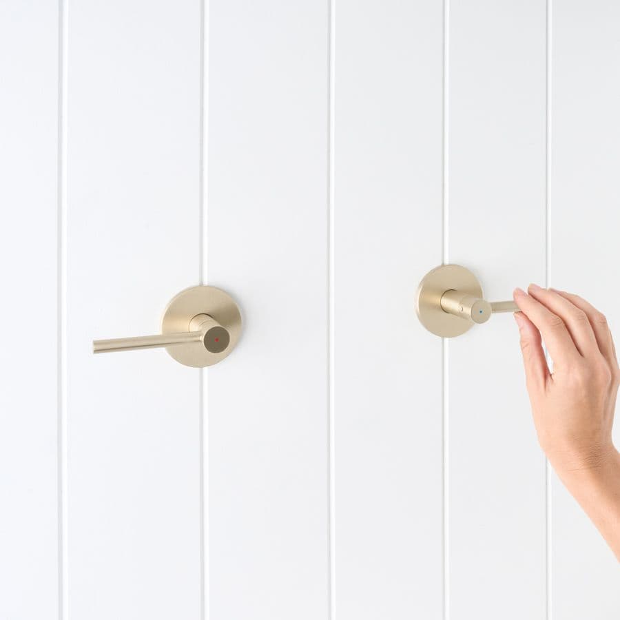 Sydney Double Handle Taps Warm Brushed Nickel