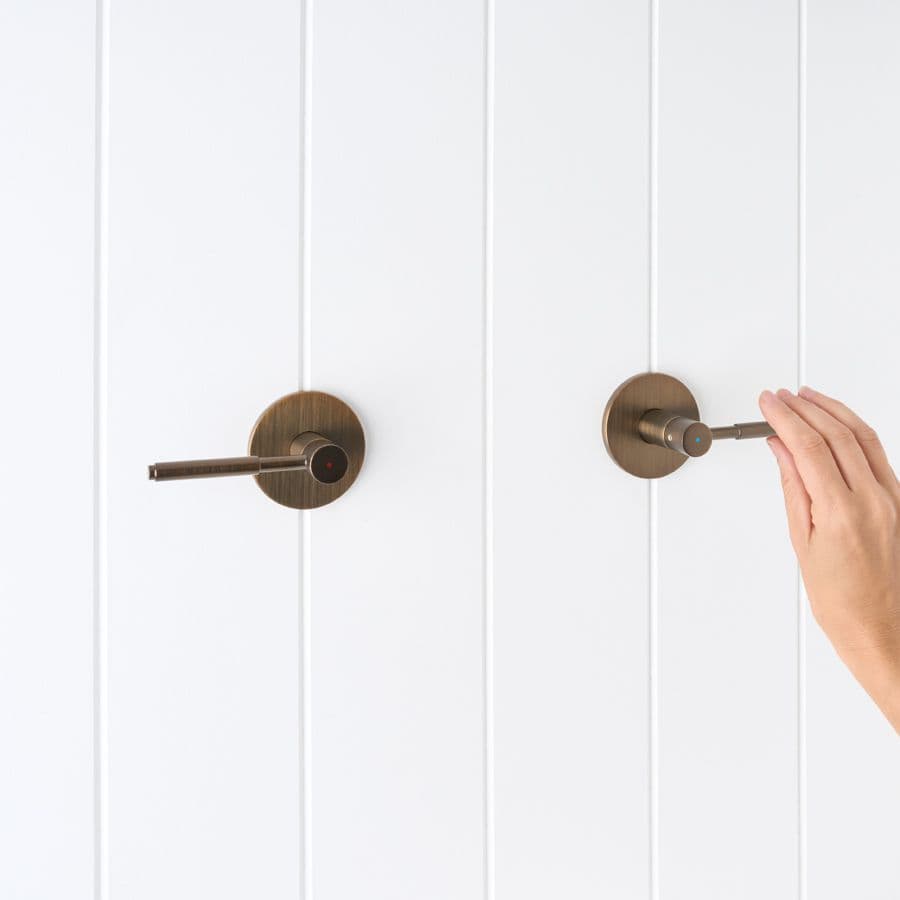 Melbourne Double Handle Taps Antique Brass