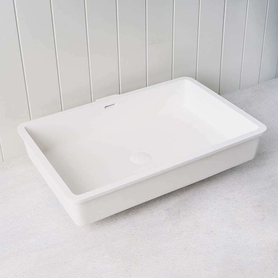 Under Mount Rectangular Basin Matte White