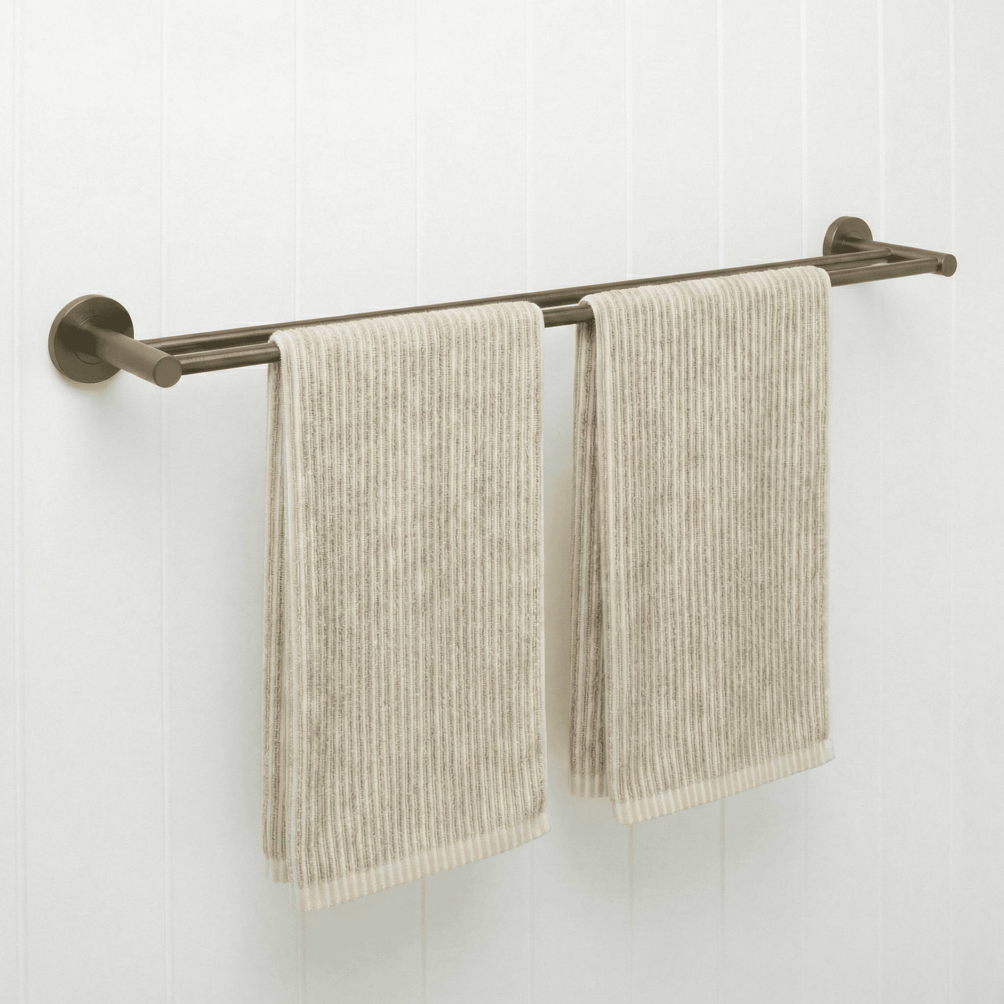 Sydney Double Towel Rail 750mm Antique Brass