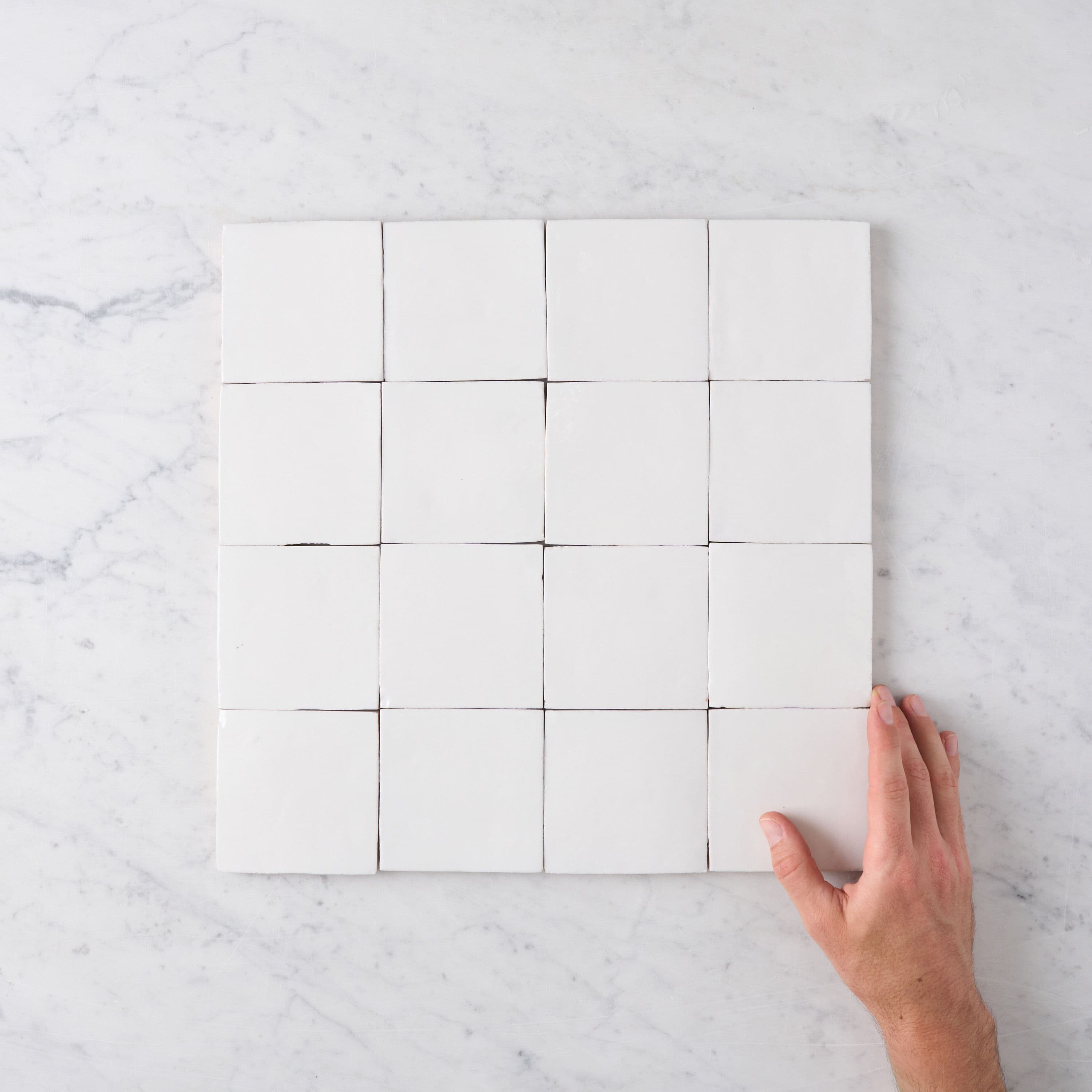 Noosa Gloss Zellige White Square Tile