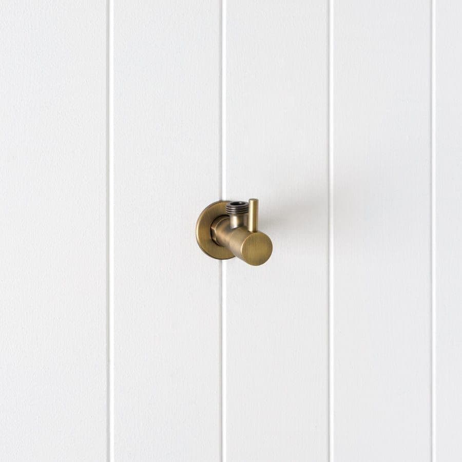 Angle Valve (1/4 Turn knob) Antique Brass
