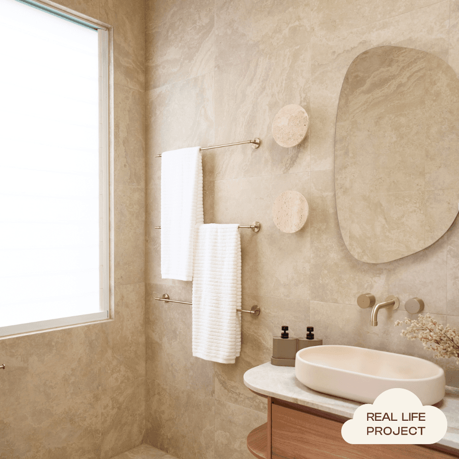 Byron Travertine Look Ivory Matte Tile