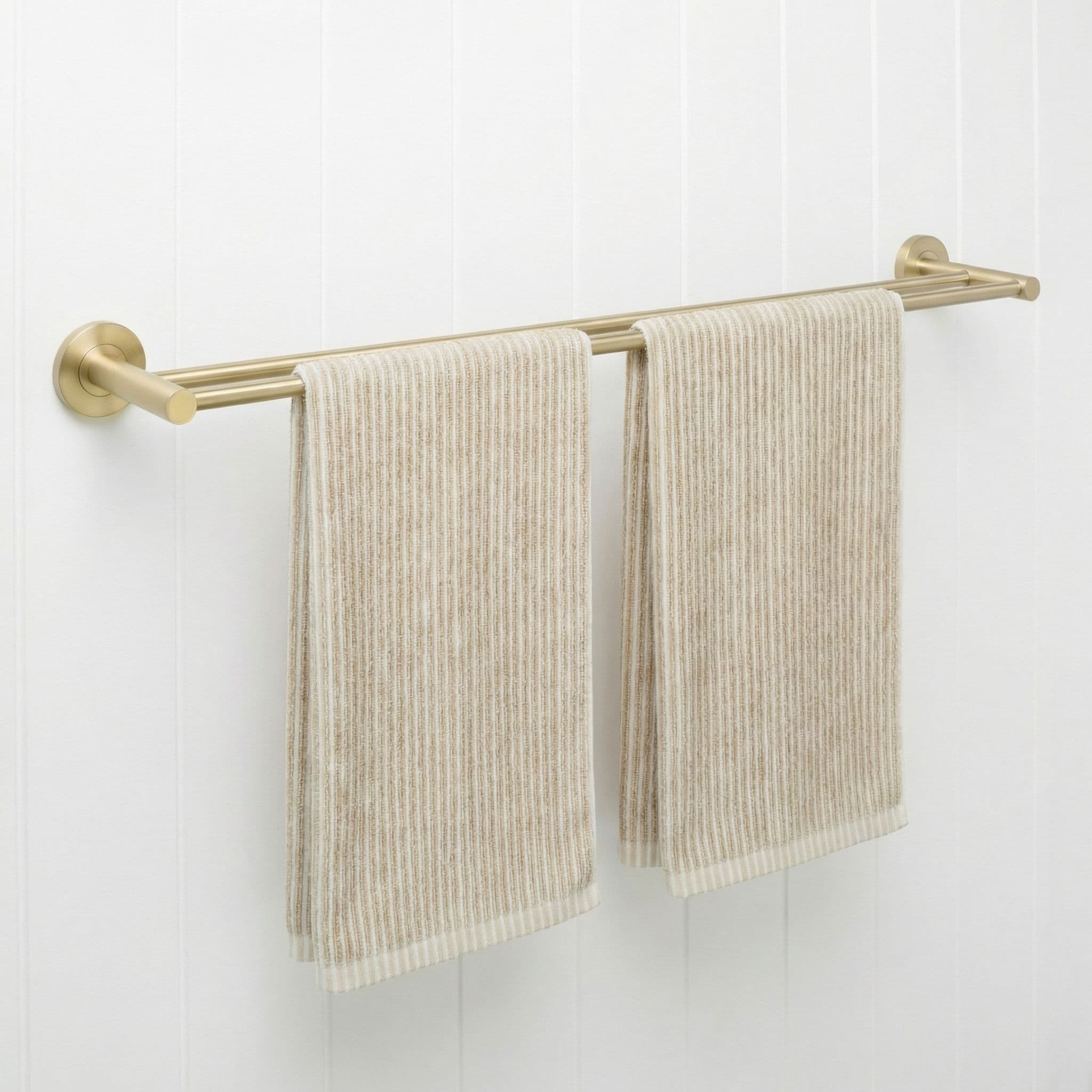 Sydney Double Towel Rail 750mm Warm Brushed Nickel