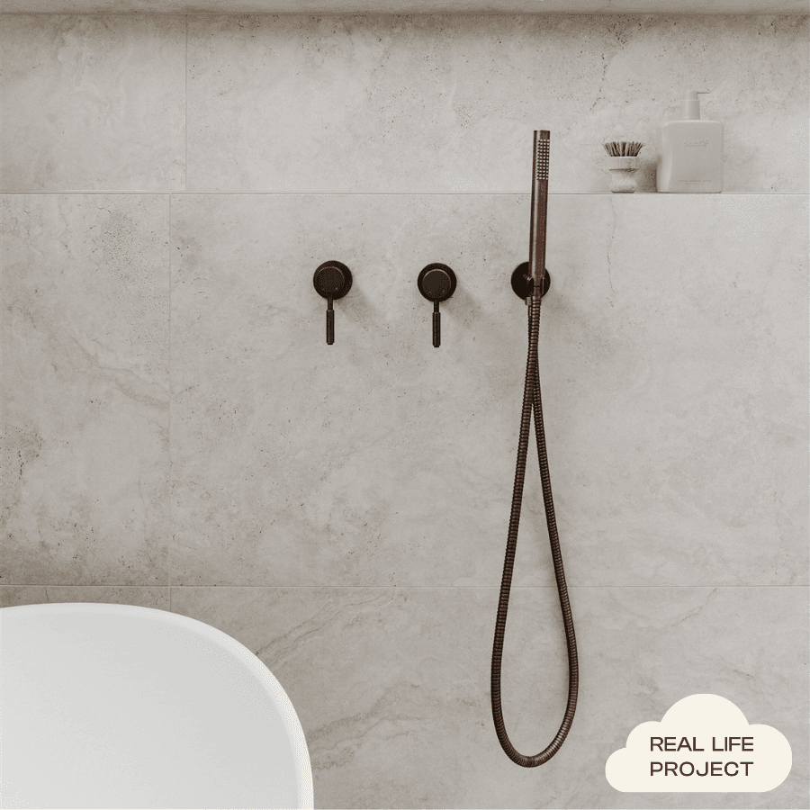 Shower hose + Sprayer Antique Brass