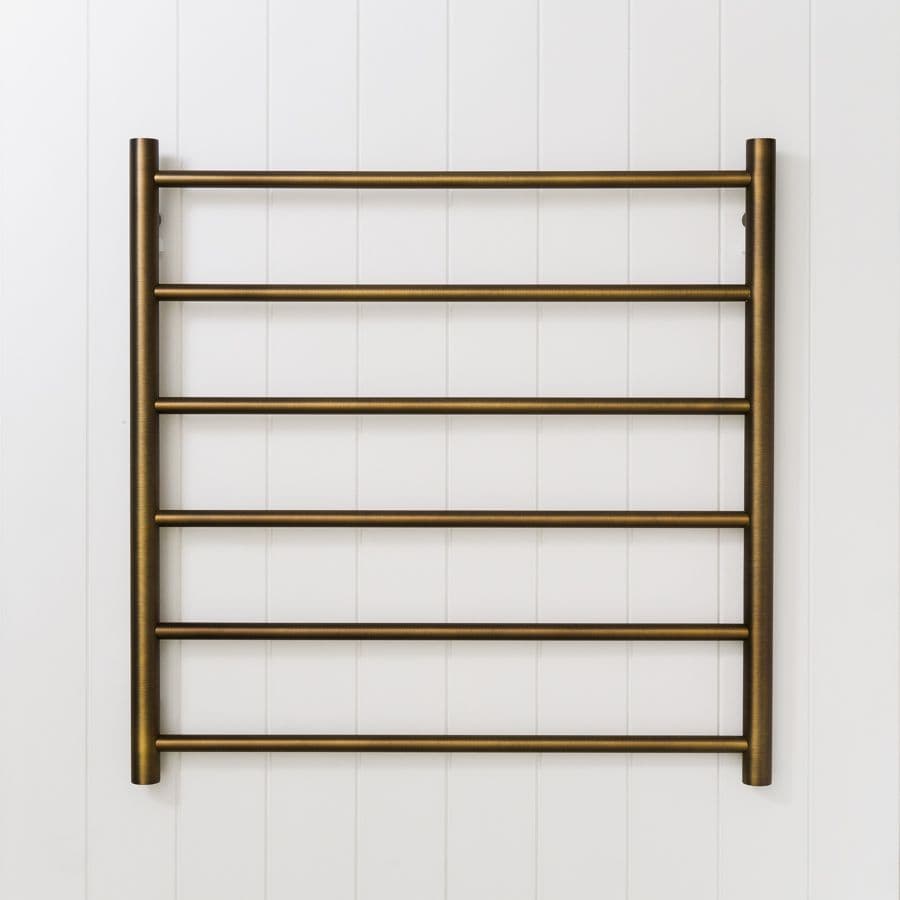 Heated Towel Ladder Antique Brass