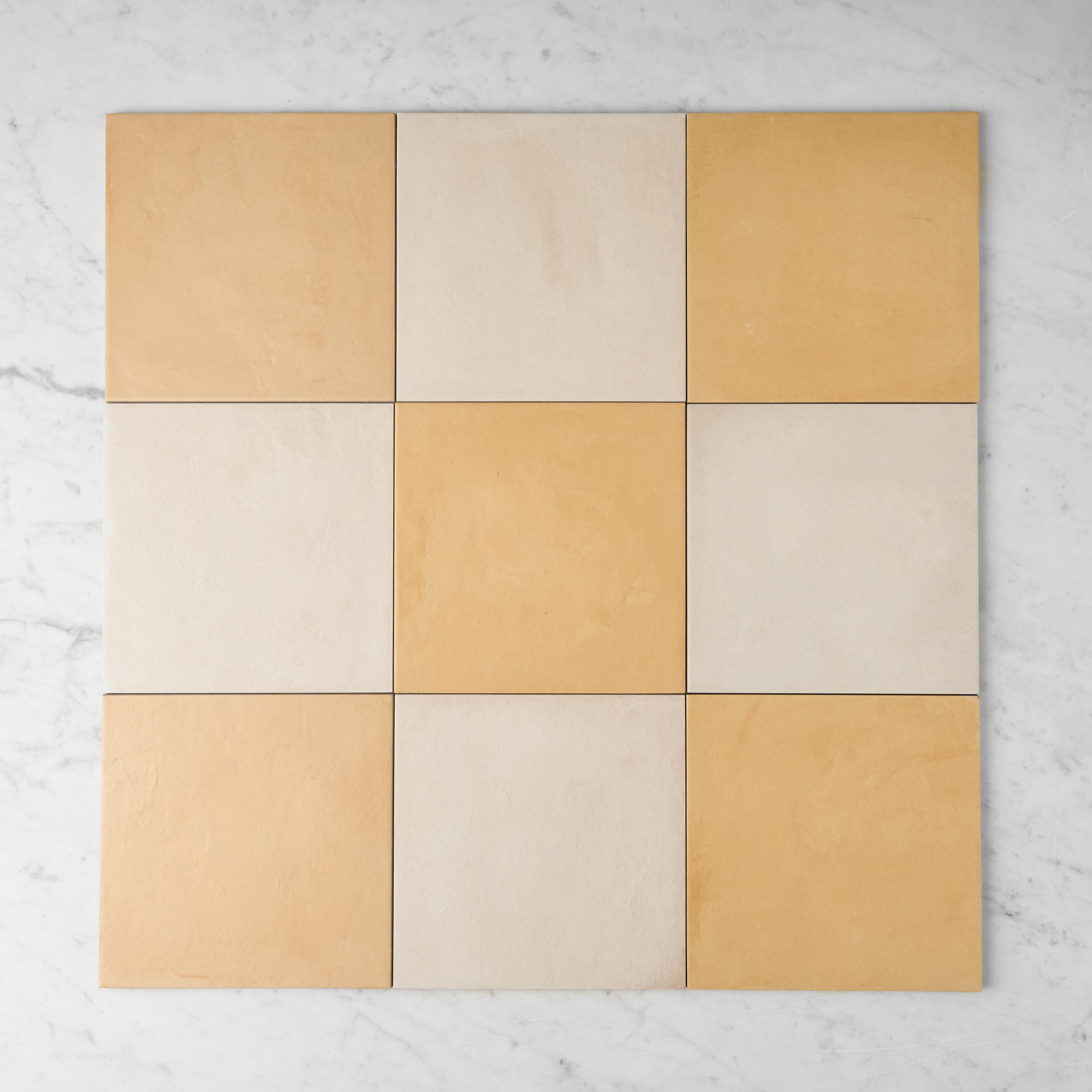 Bronte Checkerboard Butter & White Tile
