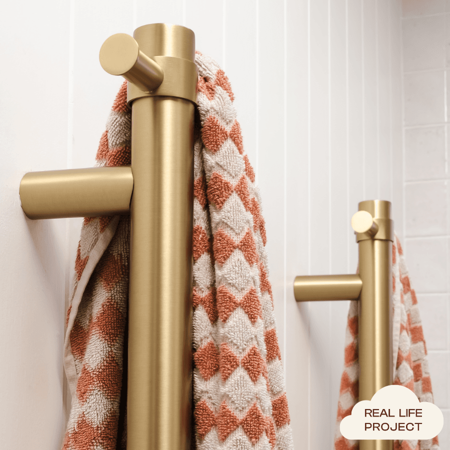 Heated Towel Rail Brushed Brass