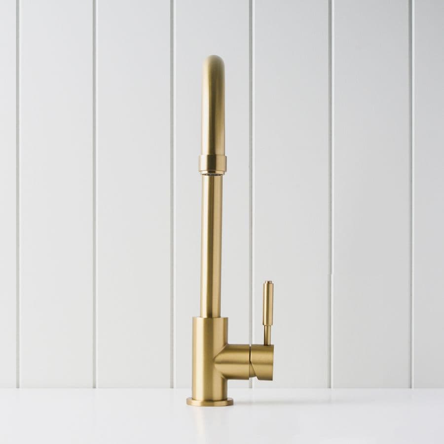 Melbourne Round Kitchen Mixer Brushed Brass