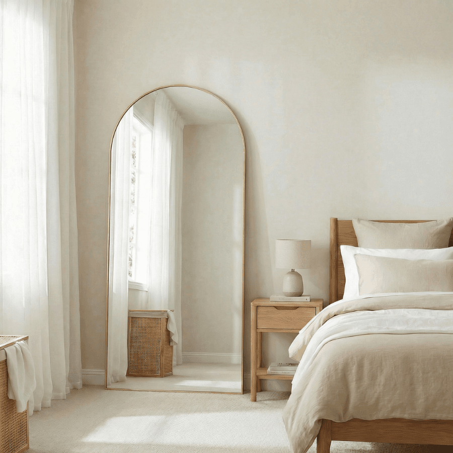 Arch Full Length Mirror Brushed Brass