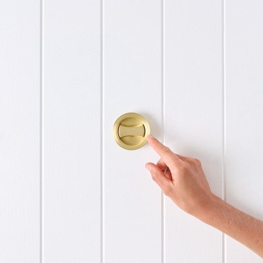 Sliding Door Lock Brushed Brass