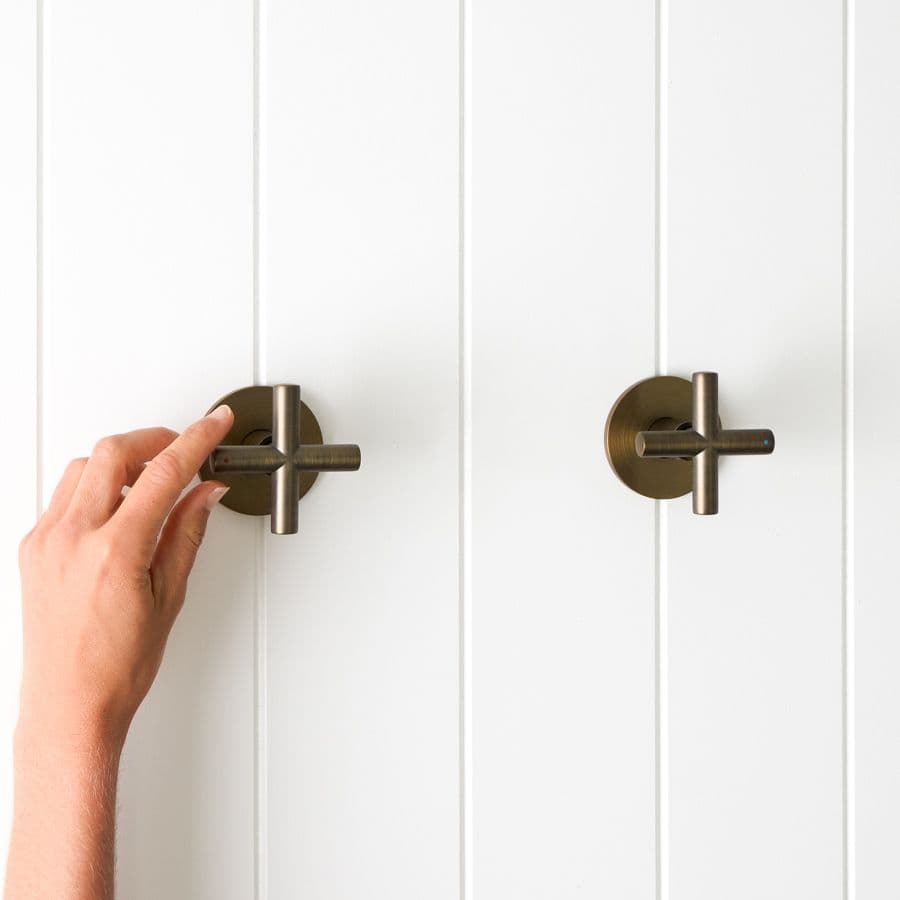 Cross Taps Antique Brass