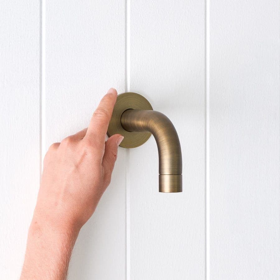 Sydney Short Wall Spout Antique Brass